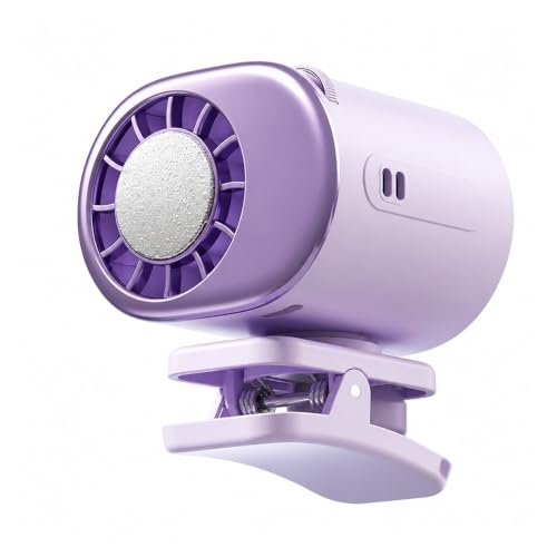 Mini ventilador portátil con clip para coche que libera tus manos y refresca al instante