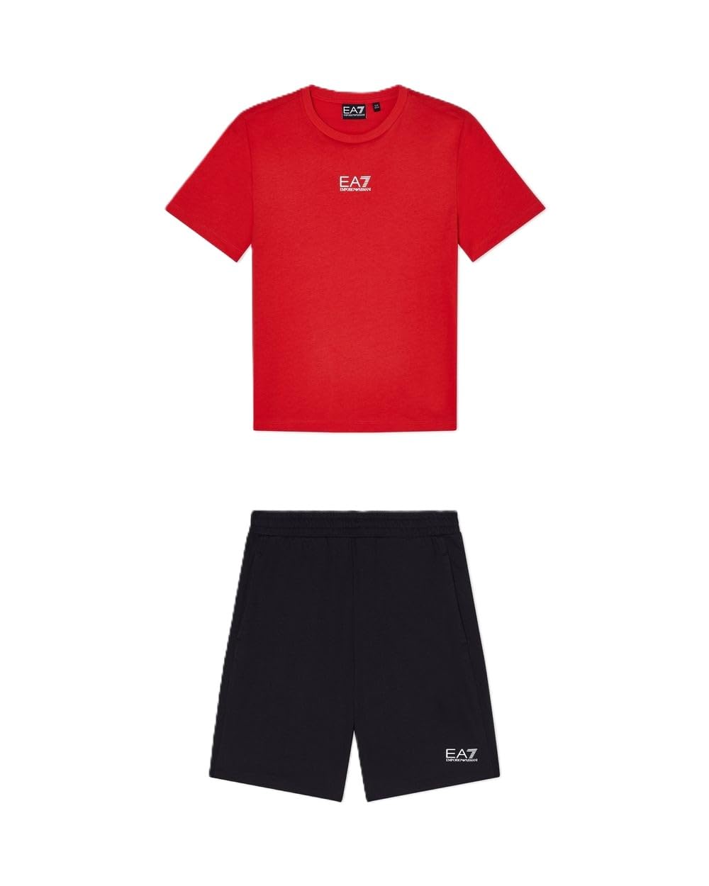 EA7 Emporio Armani Core Identity Boys komplet składający się z bawełnianej koszulki i szortów z dżerseju 7B000294AF10378 8033921006204-14A
