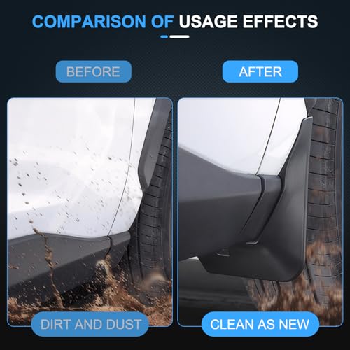 Image of ECCPP Mudguard Splash Guards Front & Rear Set fit for 2022-2024 for Toyota for Tundra 3.4L Mud Flaps Set of 4 Flexible and Bendable Mud Flaps Splash