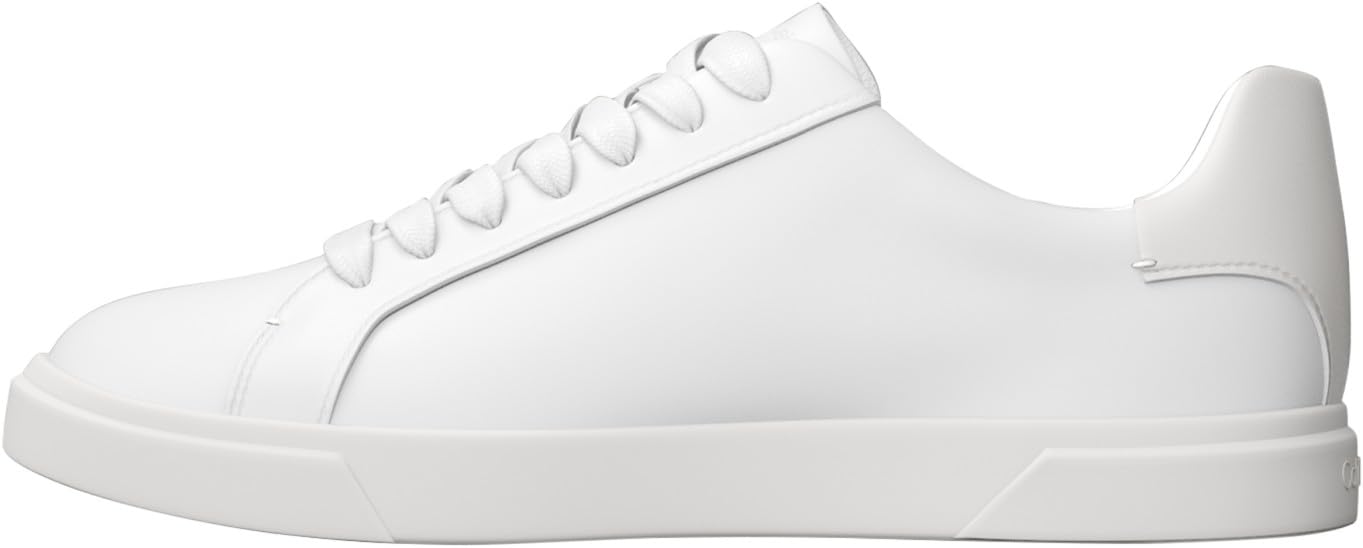 Calvin Klein Women's Low Prof Cupsole LTH HW0HW03295 Low Top, White (Triple Bright White), 4