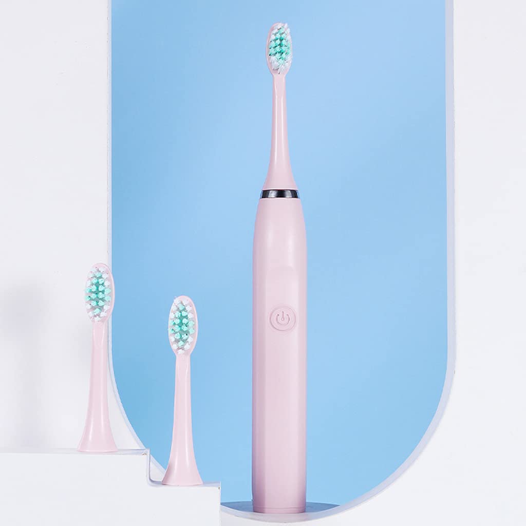 Cepillo de dientes eléctrico portátil con 3 cabezales de cepillo de alta densidad, dura 180 días, funciona con pilas AA, cepillo de dientes eléctrico para adultos