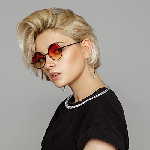 Batiyeer Cuban Link Chain Necklace Bracelet Rhinestone Earrings Bling Necklace Bracelet Crystal Big Circle Earring for Women4