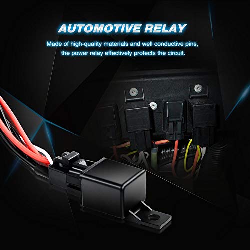 Nilight NI-07 Round 2PCS 27W Spot Driving Lamp Jeep Fog Lights with Off Road Wiring Harness-2 Leads, 2 Years Warranty, 2 Pack