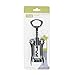True Soar Winged Corkscrew Wine Opener, Multi-Purpose Bottle Opener for Beer and Soda, Stainless Steel with Chrome Finish, Easy to Remove Cork for Bartenders, Home Bar, Kitchen, Set of 1, Matte Black