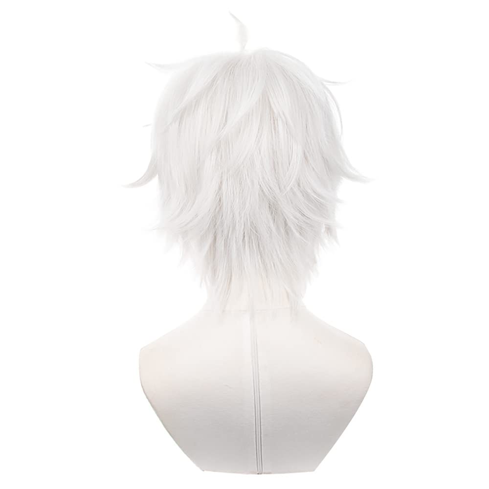 Anime Cosplay Wig for Blue Lock Bachira Meguru Cosplay Wig Short Black Yellow Hair with Free Wig Cap (Seishiro Nagi) - Image 2