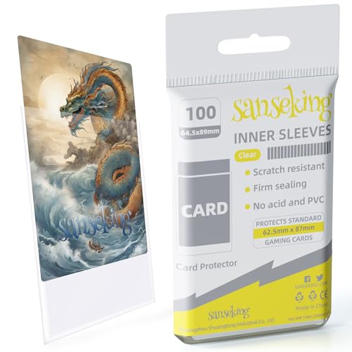Image of Clear PP Cards Sleeves,100pcs 64.5x89.5mm,Perfect Protect for Pokemon Cards and Standard Sized TCG Trading Cards,.