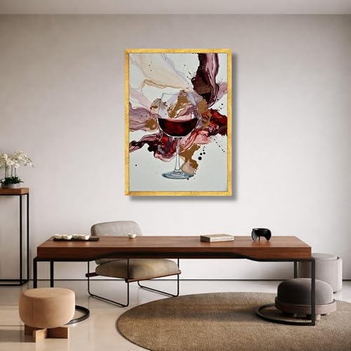 Affiche et impression verre à vin rouge décoration murale moderne pour bar - 2