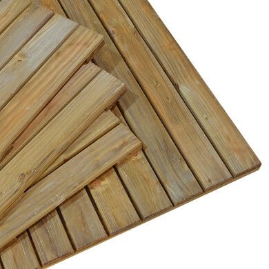 OOGarden - Dalle de terrasse bois Douglas - 100 x 100 cm - Ep. 44 mm