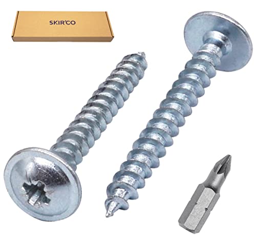 SKIR'CO (200 pcs) Zinc Plated Steel 5.0 x 40 mm Silver Wood Screws, Metal Screws, Wafer Head, Pozidriv, Self Tapping - Image 2