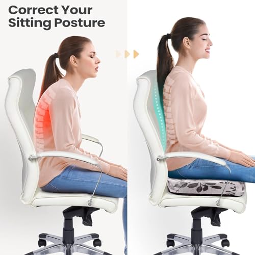 Image of Tailbone Pain Relief Cushion, Memory Foam Seat Cushion for Coccyx Sciatica Pain Pressure Relief Office Desk Chair