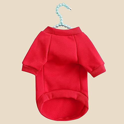 Pet Cat Sweaters For Cats - Hairless Cat Cotton Shirts Pet Clothes - Pullover Kitten Sports Fan Pet T-Shirts With Sleeves - Cats & Small Dogs Apparel (Red, X-Large) #TOP3