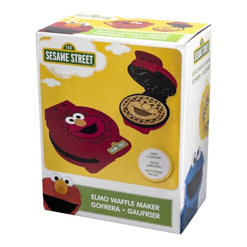 Image of Uncanny Brands Sesame Street Elmo Waffle Maker - Elmo's Face on Your Waffles
