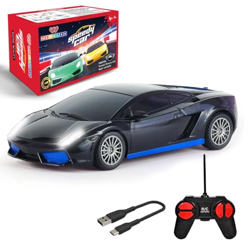 Image of Wembley Remote Control Car for Kids Rechargeable Mini RC Car High Speed Racing Car Toys for Kids 5 Years 12 Boys - Black & Blue