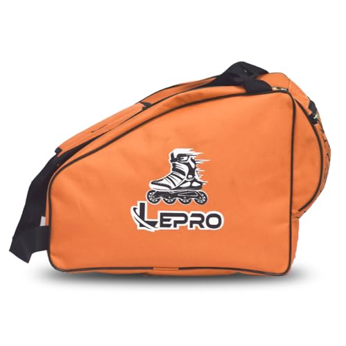 Image of LEPRO Skate Bag | Premium Inline Skating Bag with Adjustable Shoulder Strap for Youth and Adults (Orange)