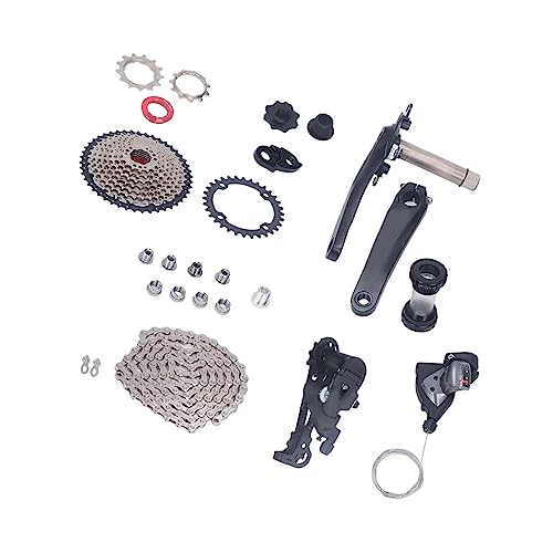Creacom 10速度グループセット10速度46Tカセットクランクアームボトムブラケットサムシフターリアデレーユーセット(32Tチェーンリング) (32Tチェーンリング)