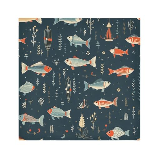 Servilletas de Tela con Estampado de Peces 20 x 20 Pulgadas miniatura 1