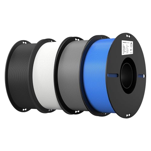 Creality Ender PLA 3D Printer Filament 1.75mm, 4 Packs 1KG Spool(2.2lbs), Dimensional Accuracy +/-0.03mm, Fits for Most 