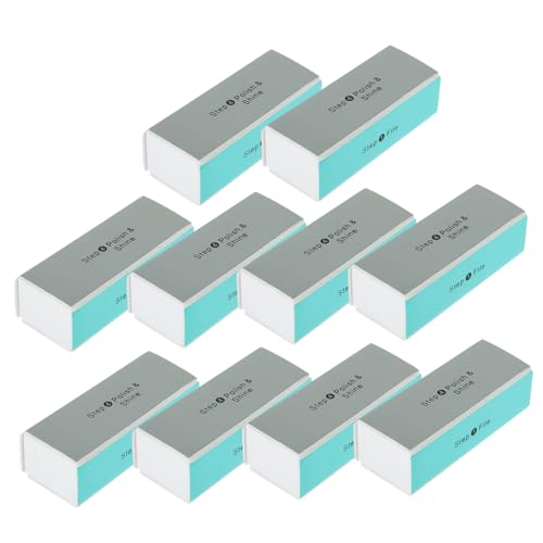 DONFAMDS 10 piezas Limas de Uñas EVA Cuadradas Herramienta de Manicura Portátil para Mujeres de Cuatro Caras para Pulir y Eliminar Esmalte Uso Casa o Salón Profesional
