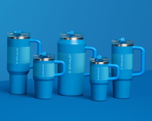 Image of STANLEY Quencher ProTour Flip Straw Tumbler with Leakproof Lid 64 oz | Built-In Straw and Handle | Large Capacity for Travel & Sports | Insulated Stainless Steel Cup | BPA-Free | Azure Fade