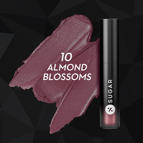 Image of SUGAR Cosmetics Mousse Muse Lip Cream | Lasts 24+ Hrs | Creamy Mousse Lipstick | Waterproof & Smudgeproof | 5ml - 10 Almond Blossoms