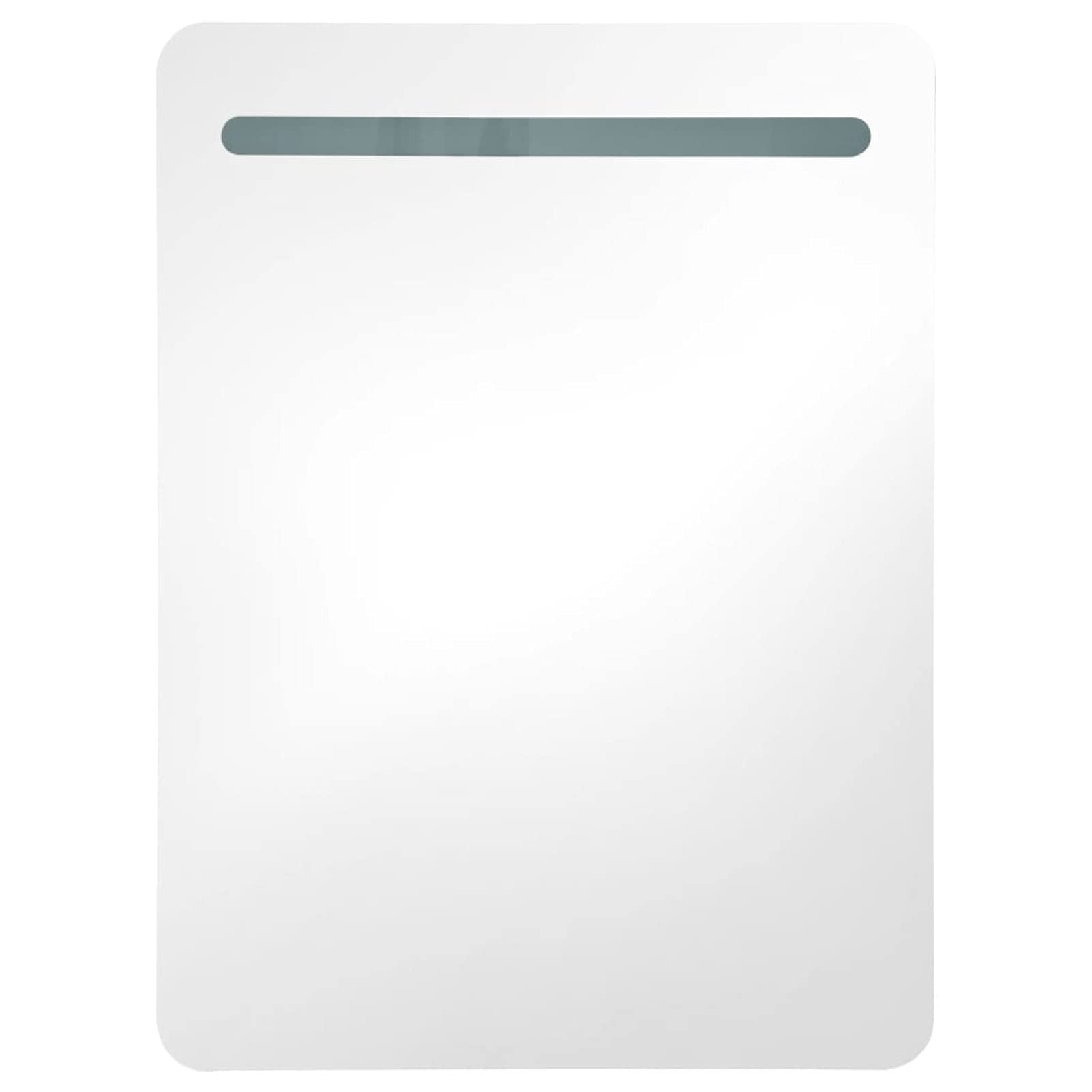 Armario de baño con Espejo y LED Blanco y Roble 60x11x80 cm Armario Espejo BañO con Luz