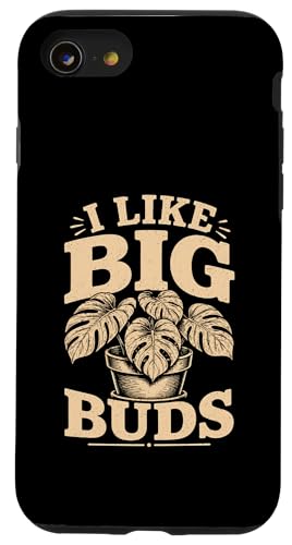 Funny Big Buds �K�[�f�j���O�����W���[�N �j�����p �X�}�z�P�[�X iPhone SE (2020) / 7 / 8 �p