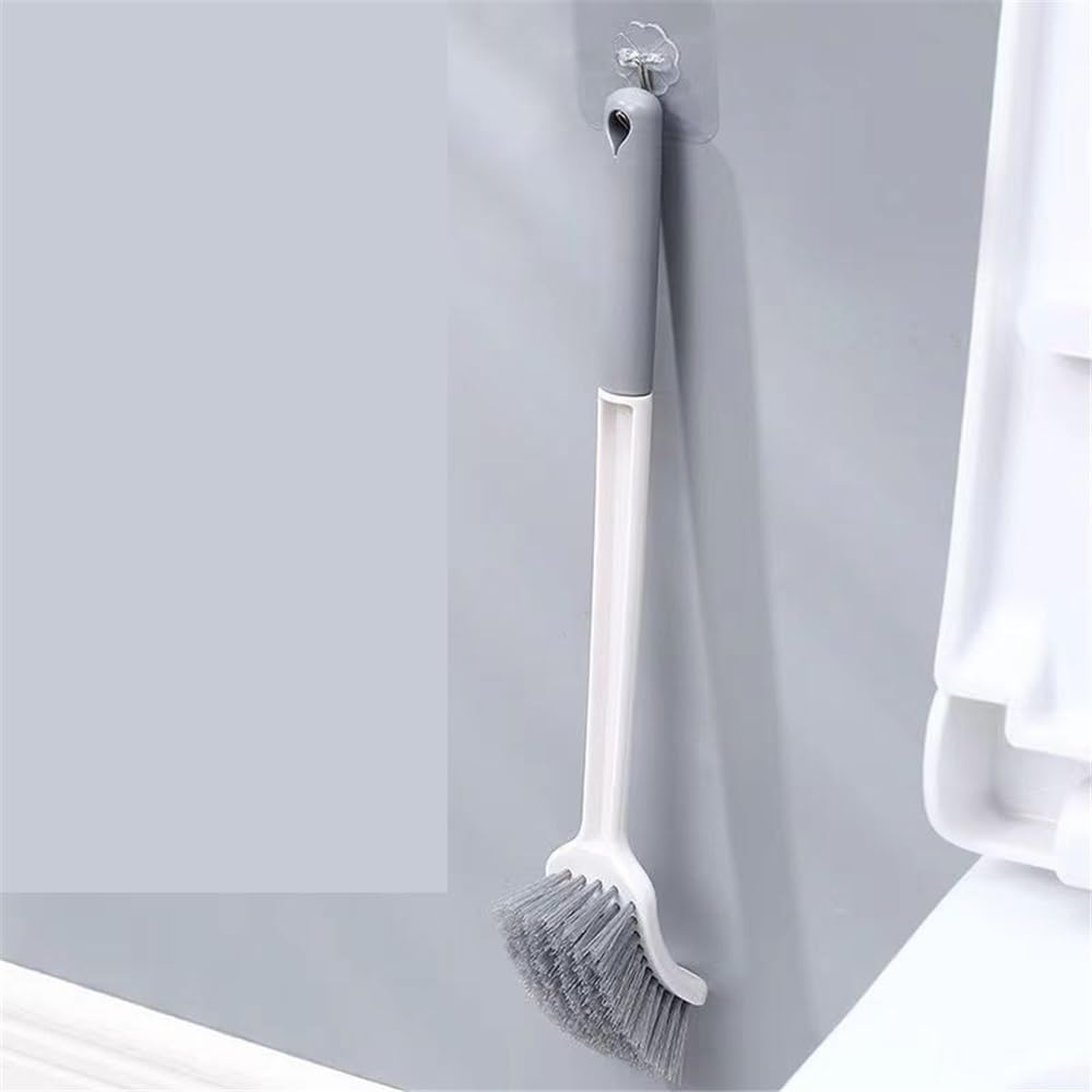 Juego de 2 escobillas cuadradas para inodoro, diseño sin esquinas, para limpieza de baño, cepillo de inodoro montado en la pared, herramienta de limpieza eficaz e higiénica