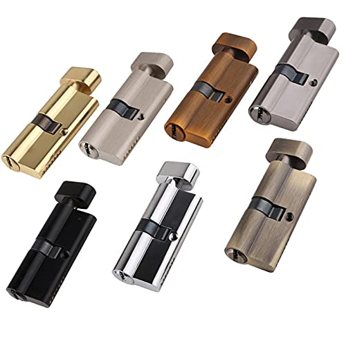 Bombin Cerradura Cerradura de Cilindro de latón for Puertas y Ventanas, Seguridad de 70, 80, 90 y 100 mm, Llave de latón Cerraduras Antibumping(Black-100mm)