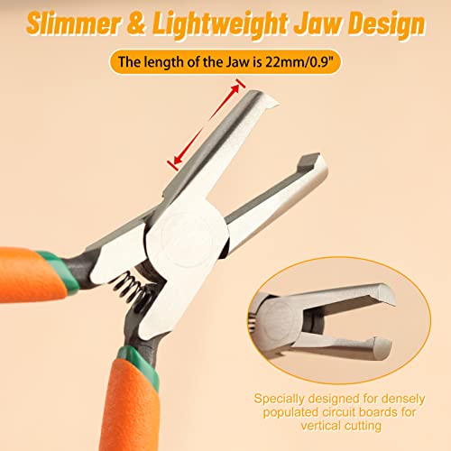 SPEEDWOX Transverse End Cutter with Flush Jaw SMT/SMD Chip Cutters 5 Inches End Cutting Pliers Distal End Cutters Side Cutting Pliers Chip Removal Tools Nipper End Cutter for Hard-to-Reach Places - Image 3