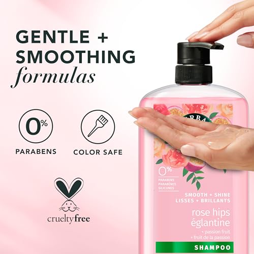 Herbal Essences Shampoo, Rose Hips + Passionfruit - Smooth Collection, Shiny Hair with Vitamin E & Jojoba, Safe for Color Treated Hair, Floral Scent, Cruelty-Free, Dermatologist-Tested, 29.2 Fl Oz - Image 6