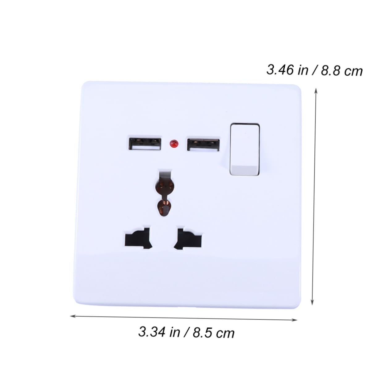 Hemobllo Chargeur 3 Pièces U : Prise Murale Universelle 2 a Double Usb 110 V 3 Broches pour Voyage