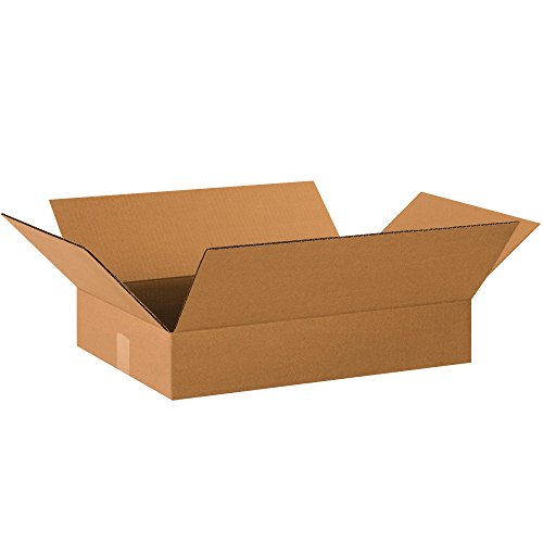 Image of PARTNERS BRAND 20 x 14 x 3 Corrugated Cardboard Boxes, Flat 20 inchL x 14 inchW x 3 inchH, Pack of 25 | Shipping, Packaging, Moving, Storage Box for Home or Business, Strong Wholesale Bulk Boxes