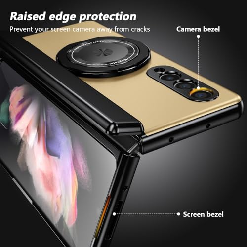 Protection Samsung Galaxy Z Fold 3 haut de gamme dorée au design mince et robuste - 4