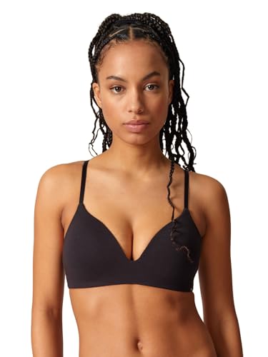 Skiny Damen Da. Triangel Gepaddet BH, Schwarz, 80B EU