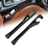 ANABIUP 2 Pack Car Seat Gap Filler, PU Leather Universal Fit for Cars Trucks SUVs, Gap Stopper Between Seat & Console with Storage Organizer, Stop Items from Dropping (Black)