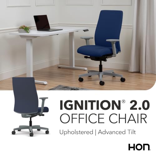 Image of HON Ignition 2.0 Ergonomic Office Chair, Lumbar Support, Desk Chair, Indigo
