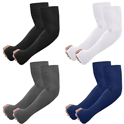 Newbyinn UV Sun Protection Arm Sleeves with Thumb Hole