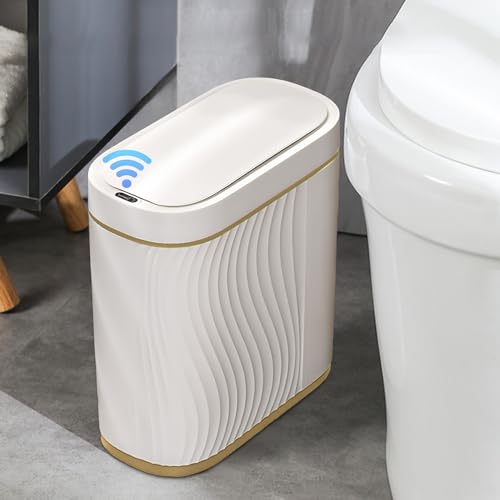 Opiniones de Bote de Basura Con Sensor al mejor precio. 42 BYCRAY - Botes de Basura para Baño, 8L Cubo De Basura Automático Con Sensor, Inteligente Sin Contacto, Estrecho y Con Tapa para Inodoro, Oficina, Caravana, Dormitorio y Sala De...
