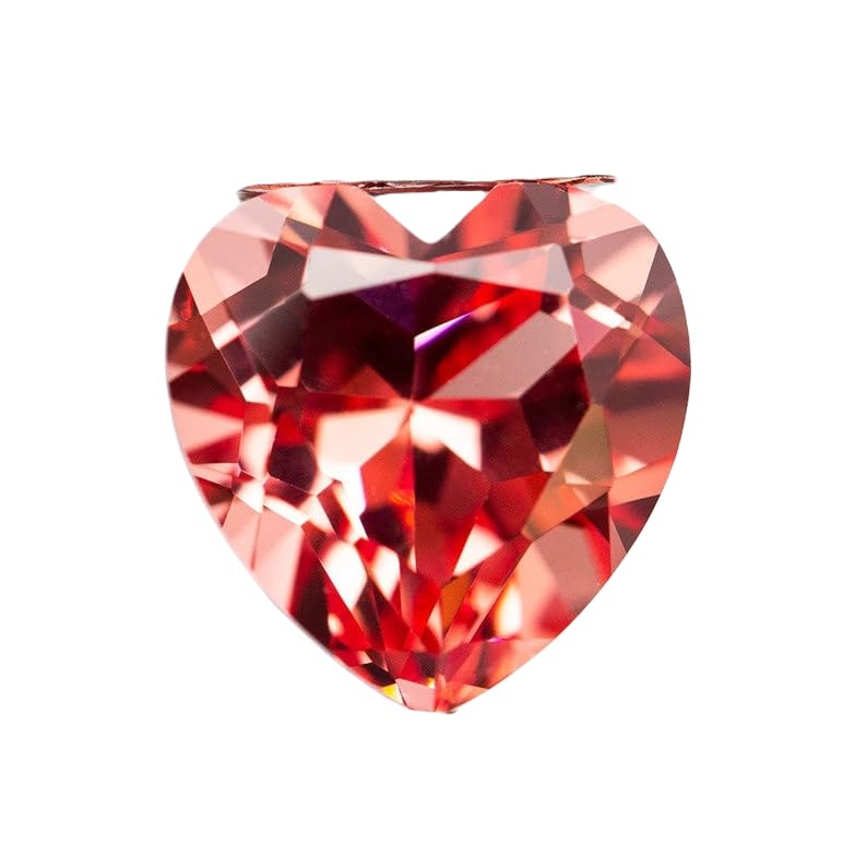 Saphir Padparadscha naturel 5x5mm gemme cœur facettes pour fabrication de bijoux