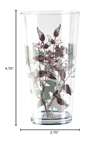 Corelle Coordinates by Reston Lloyd Twilight Grove Acrylic Tumbler Glasses, 19-Ounce, Set of 6