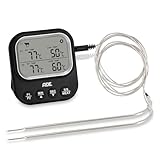 ADE Digitales Fleischthermometer mit 2 Sonden | Thermometer zum Kochen | Küchenthermometer für Ofen, Grill, Airfryer | Bratenthermometer bis 250 °C | Grillthermometer...