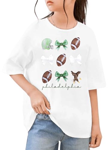 Football Shirts for Girls Boys Coquette Bow Kids Tshirt Game Day Tee Top4