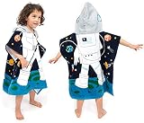 El tamaño de esta toalla poncho es: 60 cm x 60 cm(sin capucha), adecuado para niños de 2 a 6 años de edad. 70 cm x 60 cm (sin capucha). Adecuado para niños o niñas de 5 a 7 años.
