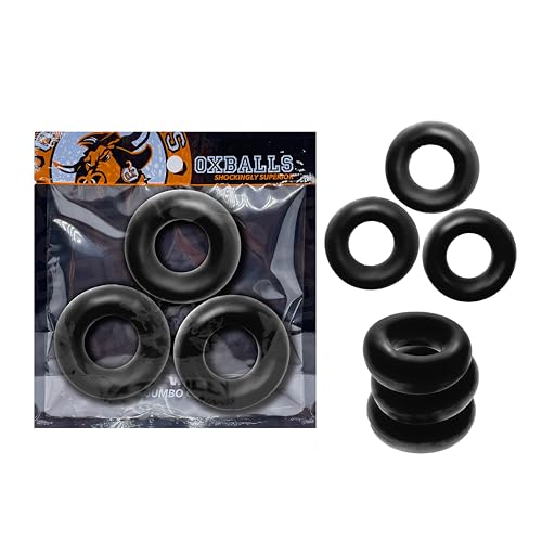 Fat Willy Cockring Oxballs noir lot de 3 anneau penien silicone