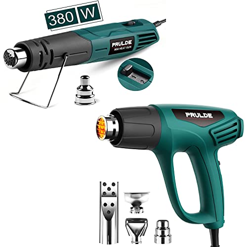 N2190 Heat Gun 2 Settings 572°F~1112°F & Hg0060 Mini Dual Temp Hot Air Gun 480°F-850°F, For Crafts Diy, Epoxy Resin, Shrink Wrapping, Vinyl Wrap #TOP30
