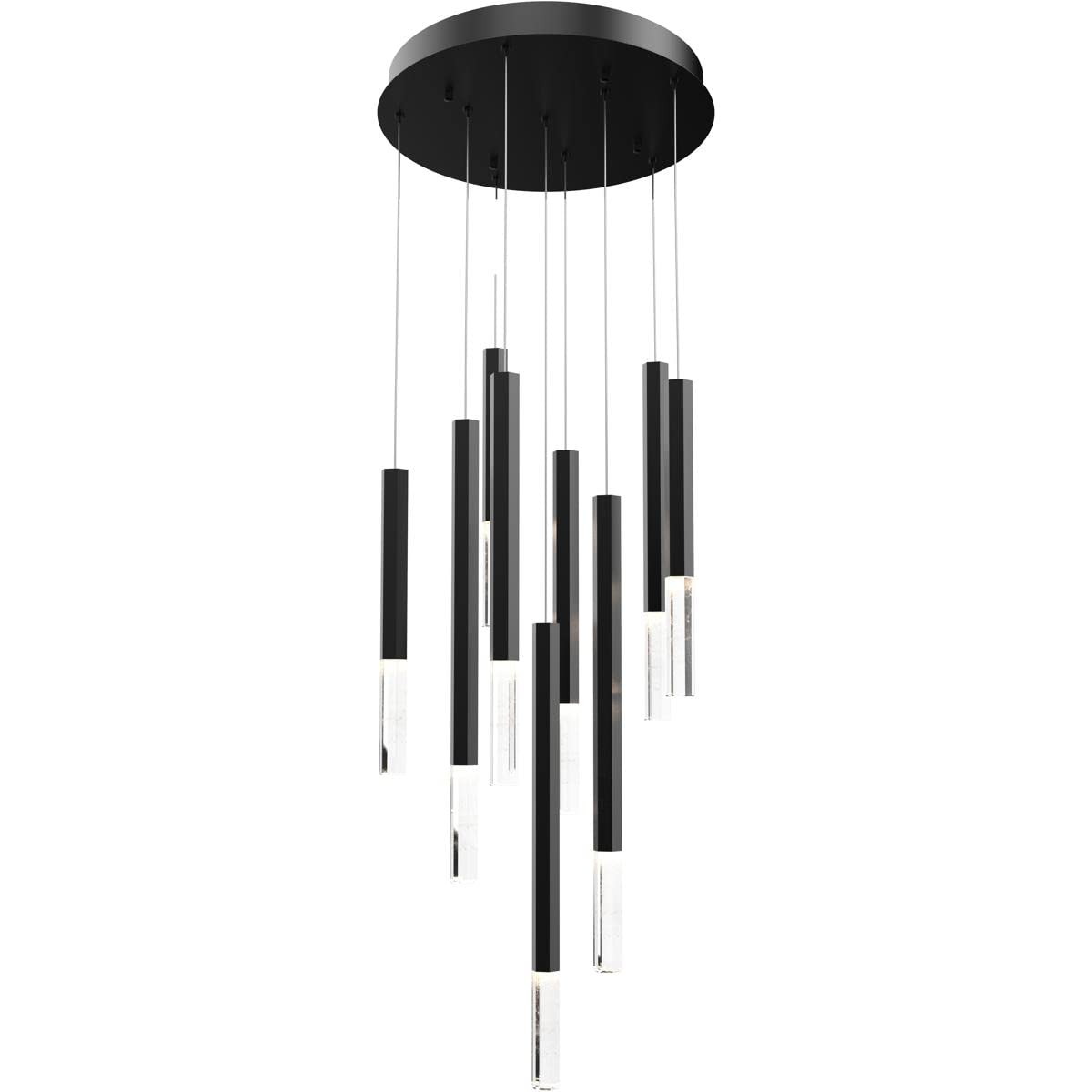 ET2 Diaphane - 32.5 Inch 45W 9 LED Pendant-Black Finish