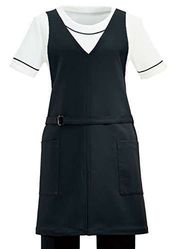 シロタ エプロン E-3089 F・XL ブラック XL エステ 女性 サロン 歯科 衣料 美容 制服