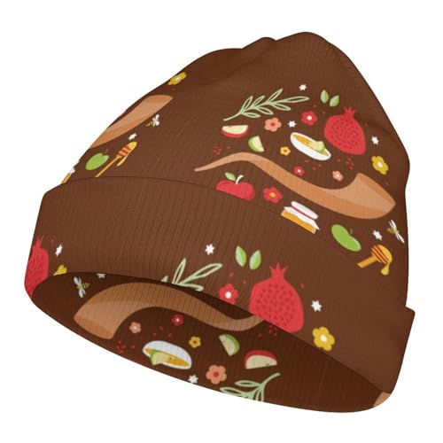 Yom Kippur Kids Beanie Hat for for Girls Boys Children Cap Winter Knitted Chemo Cancer Headwear Accessories Gifts Decoration Black