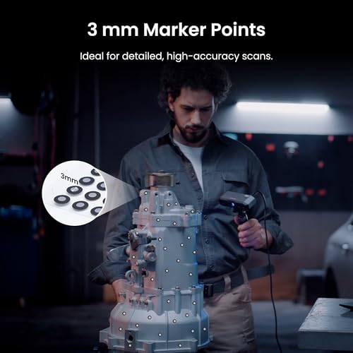 Image of Revopoint 3 mm 3D Scanning Marker Dots for 3D Scanners, High Reflectivity Reference Point 3D Tracking Dots, Diffuse Markers, 500 Points