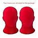 VZQI 2 Pieces Full Face Mask Red 2nd Skin Masks Halloween Cosplay Spandex Hood for Unisex Cloth